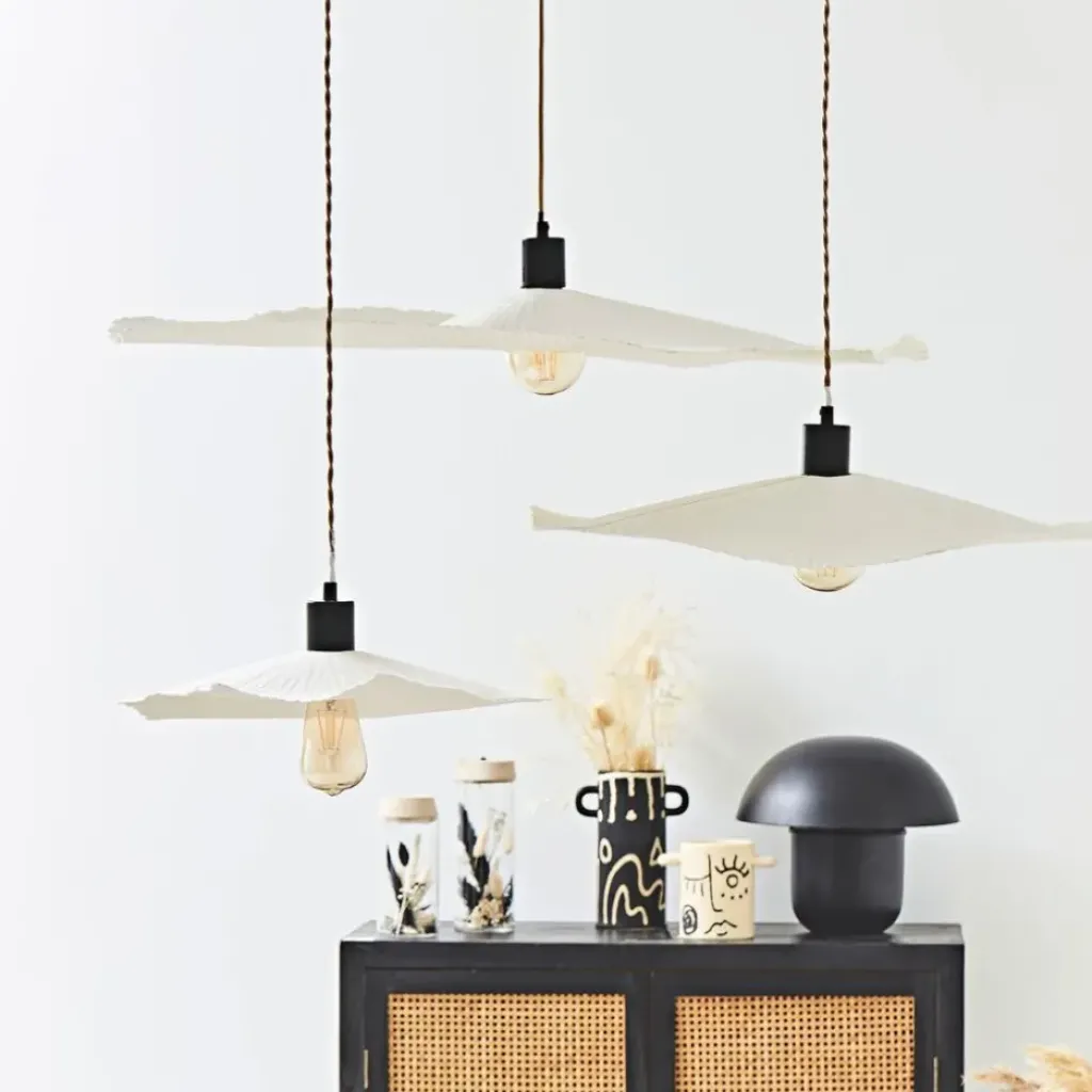 Fabrique de Styles Abat-jour blanc beige d60cm - Louise* Suspensions