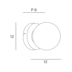 Fabrique de Styles Applique en metal et verre h12cm alu brosse - seventy* Appliques