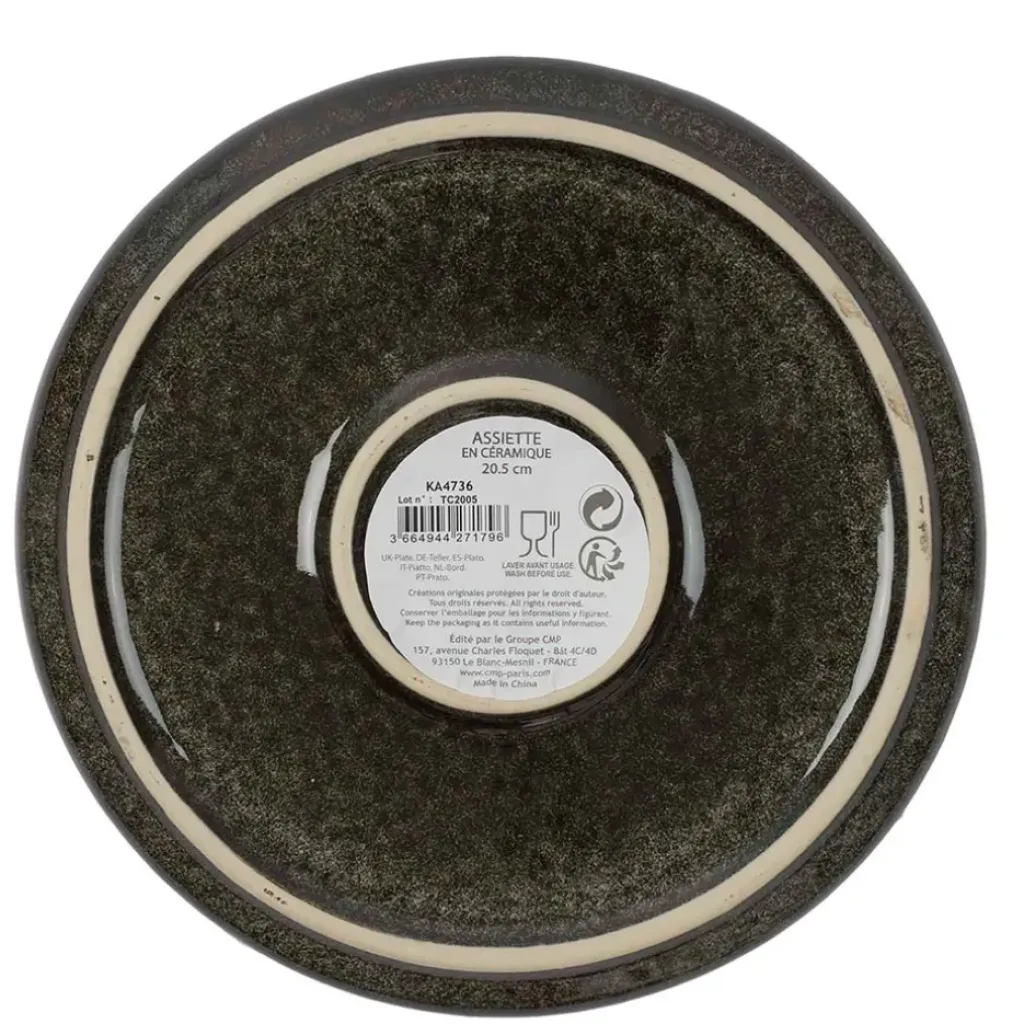 Fabrique de Styles Assiette à dessert en grès d20.5cm* Assiettes