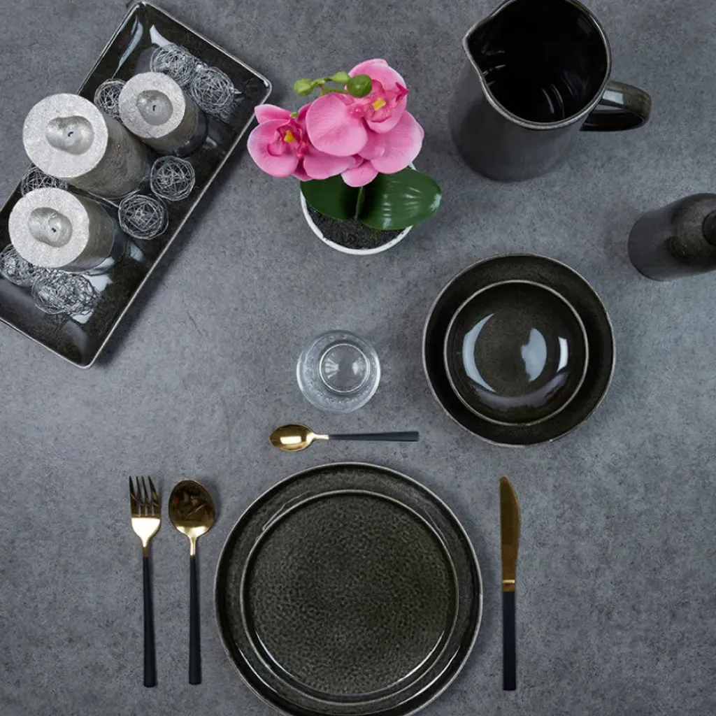 Fabrique de Styles Assiette à dessert en grès d20.5cm* Assiettes