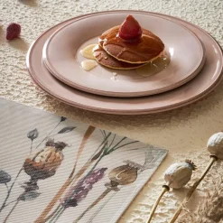 Fabrique de Styles Assiette a dessert en faïence rose poudré d23.5cm -constance* Assiettes