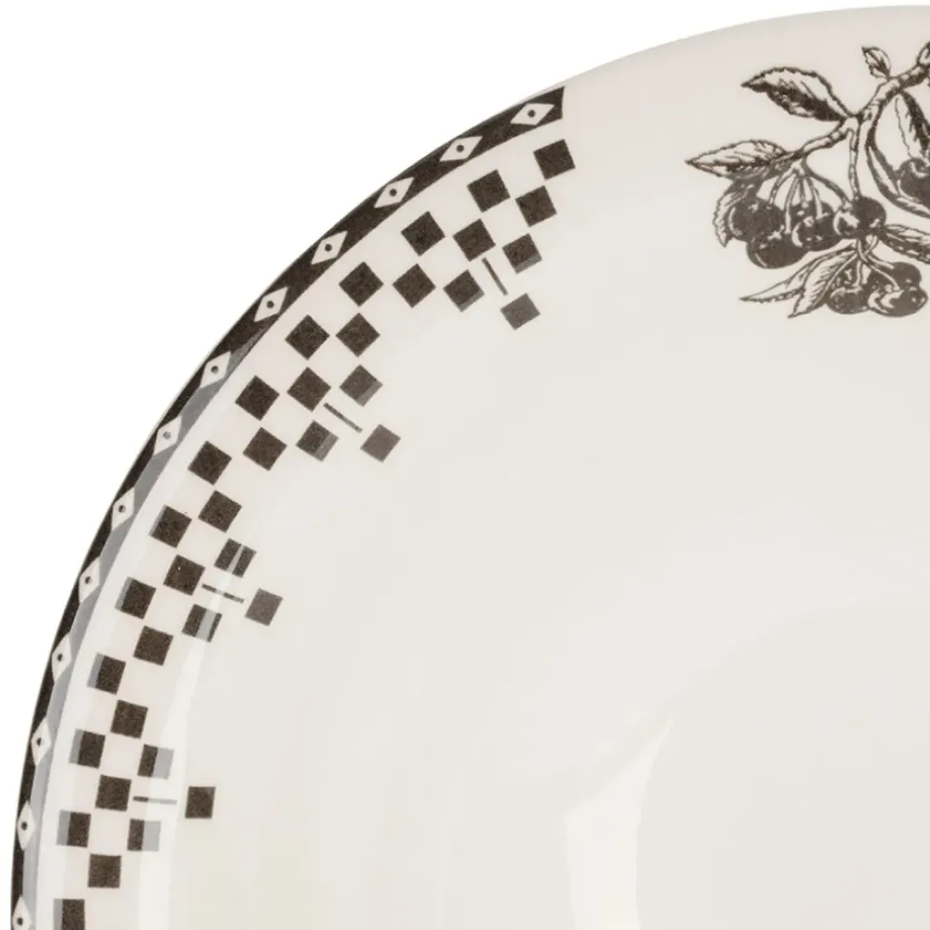 Fabrique de Styles Assiette creuse en faïence d20cm - Damier* Bols Et Coupelles