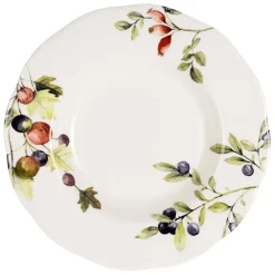 Fabrique de Styles Assiette creuse en faïence blanche d22.9cm - Meredith* Assiettes