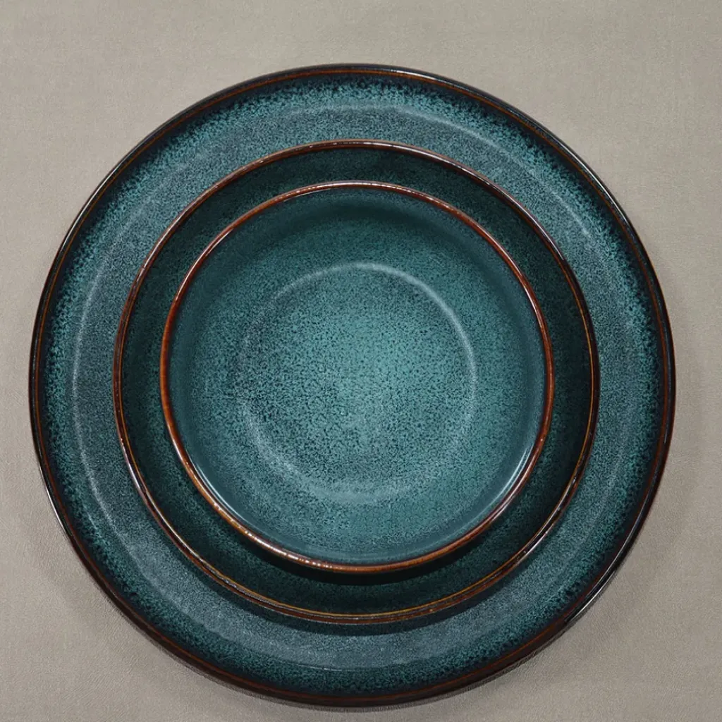 Fabrique de Styles Assiette plate en grès d27cm - Volga* Assiettes