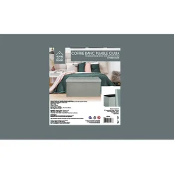 Fabrique de Styles Banc coffre pliable en velours côtelé - Julia* Bancs Et Banquettes