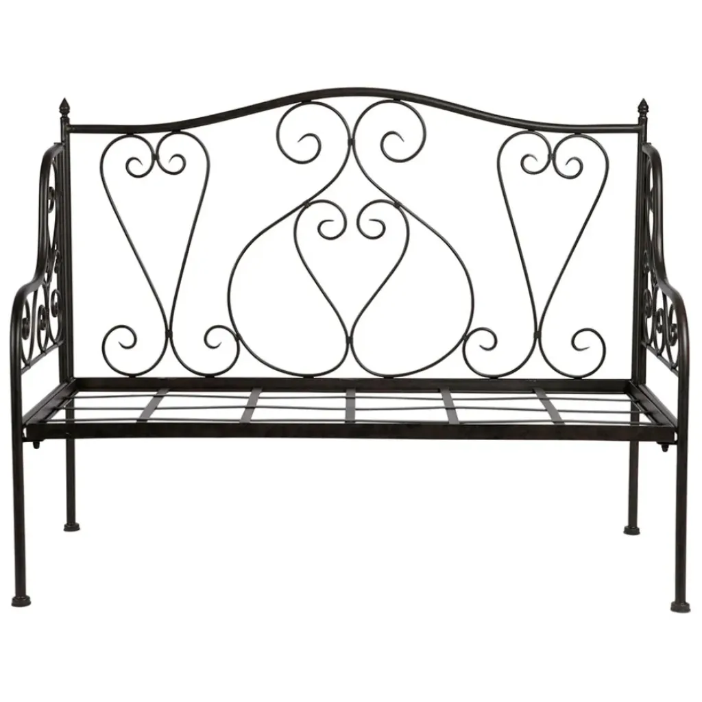 Fabrique de Styles Banquette 2 places en fer forge - Volute* Bancs Et Banquettes