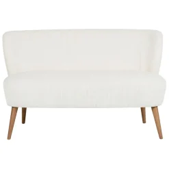 Fabrique de Styles Banquette 2 places en velours côtelé écru - Eleonor* Bancs Et Banquettes