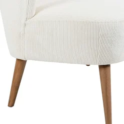 Fabrique de Styles Banquette 2 places en velours côtelé écru - Eleonor* Bancs Et Banquettes