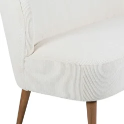 Fabrique de Styles Banquette 2 places en velours côtelé écru - Eleonor* Bancs Et Banquettes