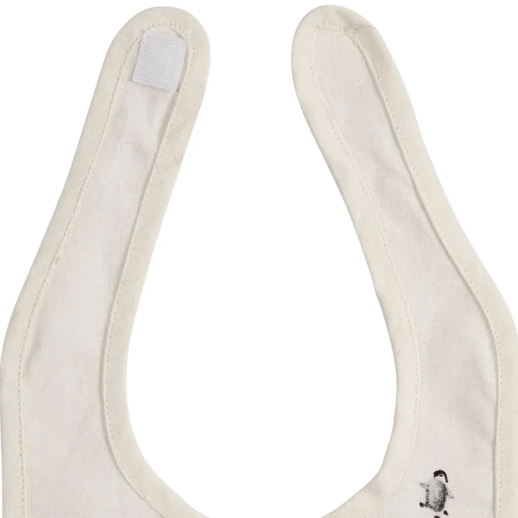 Fabrique de Styles Bavoir en coton écru et gris - Banquise*Enfant Accessoires Repas