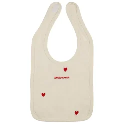 Fabrique de Styles Bavoir en coton écru et rouge - Famille*Enfant Accessoires Repas