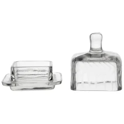 Fabrique de Styles Beurrier carré en verre 8x8cm - Azelie* Accessoires De Table