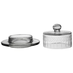 Fabrique de Styles Beurrier rond en verre d14cm - Azelie* Accessoires De Table