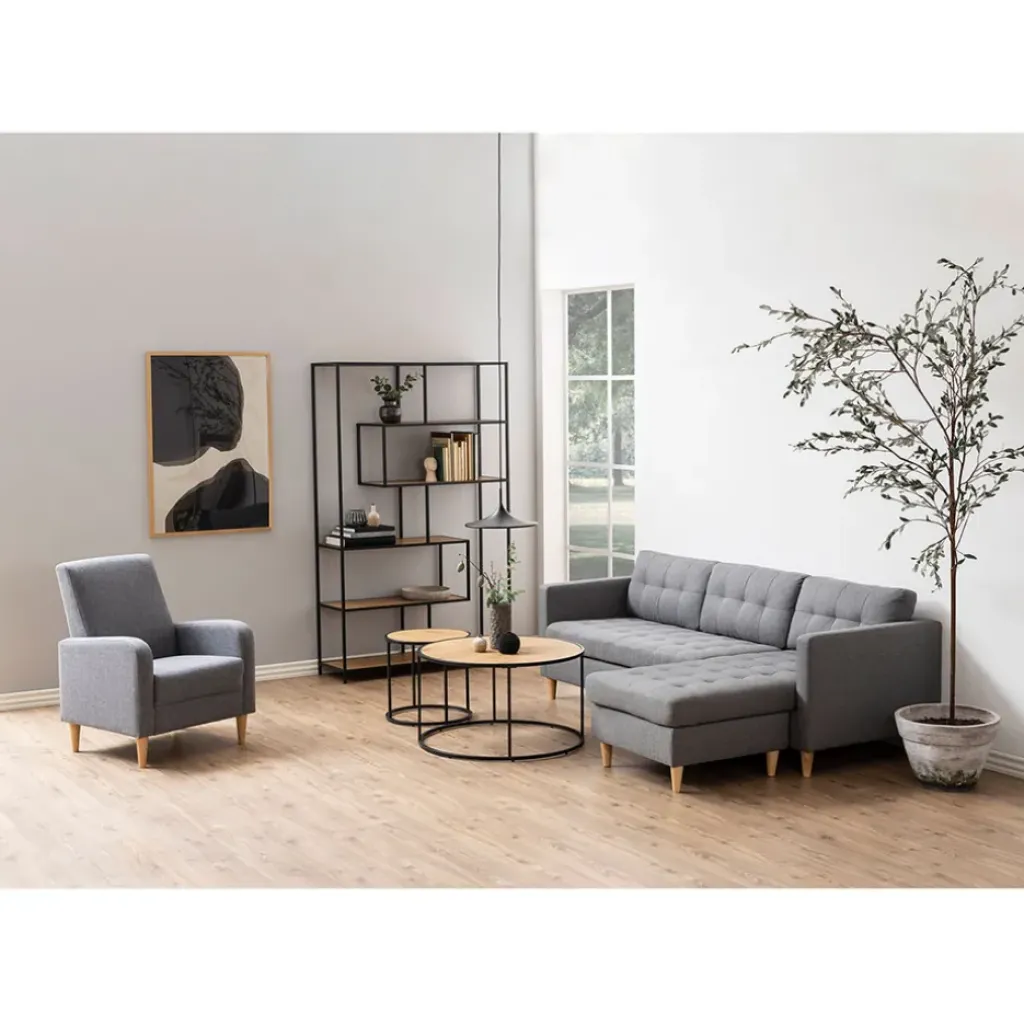 Fabrique de Styles Bibliotheque industrielle en métal et chêne - Senzo* Bibliothèques Et Étagères