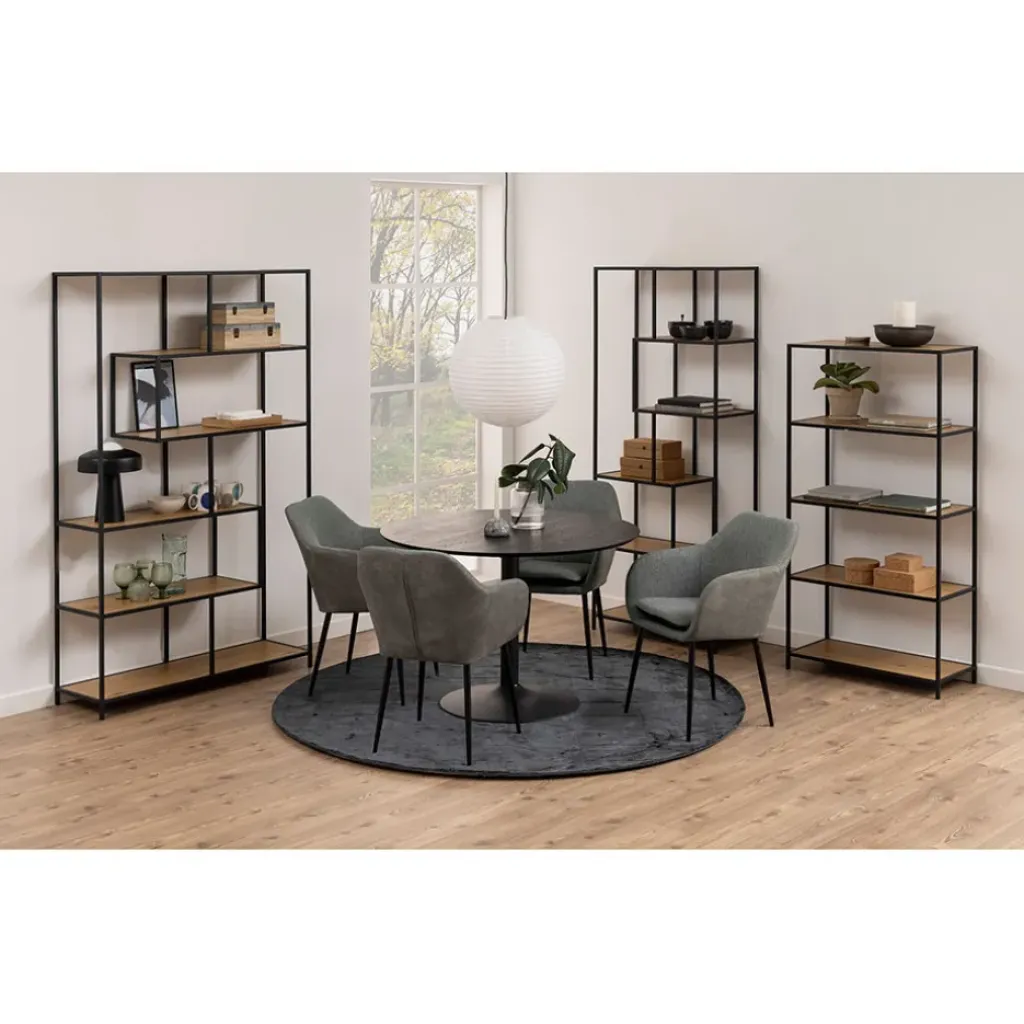 Fabrique de Styles Bibliotheque industrielle en métal et chêne - Senzo* Bibliothèques Et Étagères