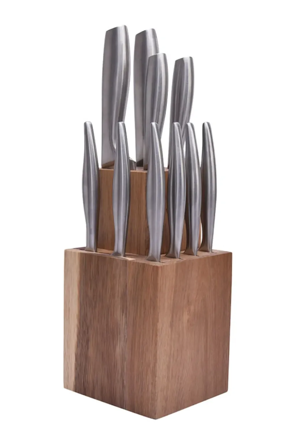 Fabrique de Styles Bloc couteaux fusal 10 pièces bloc en olivier* Couteaux De Cuisine