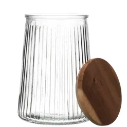 Fabrique de Styles Bocal en verre 95cl - Top Acacia* Petits Rangements
