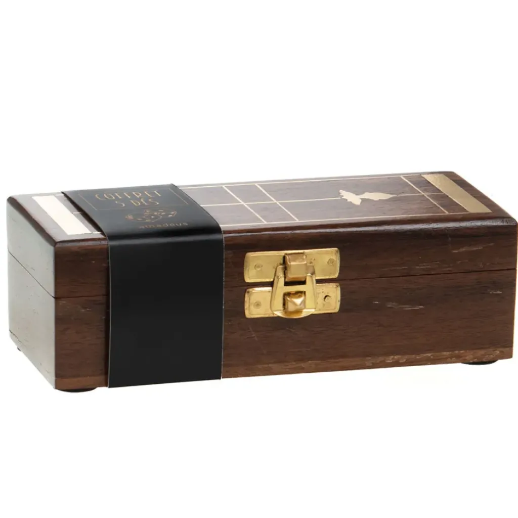 Fabrique de Styles Boite a des en bois 16x5xh5cm* Jeux