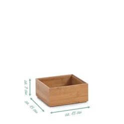 Fabrique de Styles Boite de rangement en bambou 15x15xh7cm* Rangements Salle De Bain