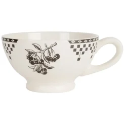 Fabrique de Styles Bol avec anse en faïence 45cl - Damier* Bols Et Coupelles