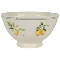 Fabrique de Styles Bol citron en faïence jaune et vert 75cl - Collection* Bols Et Coupelles