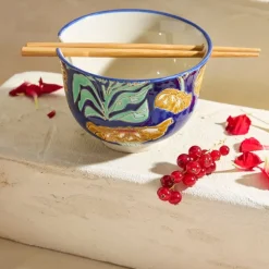 Fabrique de Styles Bol en grès et bambou et baguettes - Flaura* Bols Et Coupelles