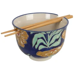 Fabrique de Styles Bol en grès et bambou et baguettes - Flaura* Bols Et Coupelles