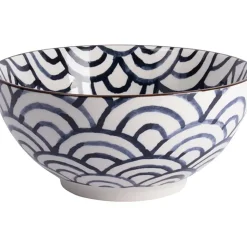 Fabrique de Styles Bol itj bow d19.5xh9cm bleu et blanc* Bols Et Coupelles