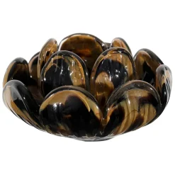 Fabrique de Styles Bougeoir en verre et camel h6cm - Camélia* Photophores, Bougeoirs Et Lanternes