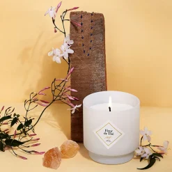 Fabrique de Styles Bougie Bijou Bracelet Or bille noire Fleur de thé 45h* Bougies Parfumées