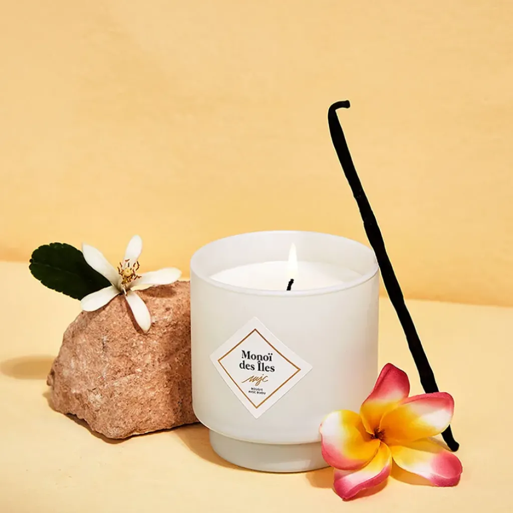 Fabrique de Styles Bougie Bijou Bracelet Or bille noire Monoï des îles 45h* Bougies Parfumées