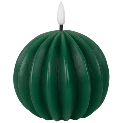 Fabrique de Styles Bougie led boule vert sapin h12cm* Déco Lumineuse