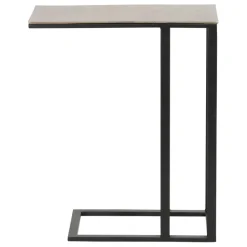 Fabrique de Styles Bout de canape en aluminium et fer doré et noir - Felia* Bouts De Canapé Et Tables D'appoint