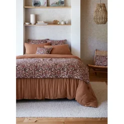 Fabrique de Styles Bout de lit en gaze de coton imprimée 90x200cm - Capucine* Couvre-lits