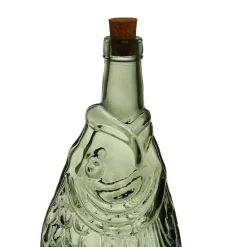 Fabrique de Styles Bouteille Poisson en verre recyclé sablé 1.1l* Carafes Et Pichets