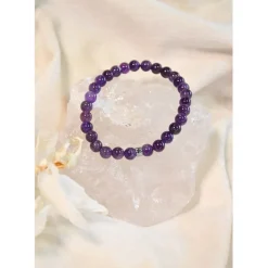 Fabrique de Styles Bracelet améthyste perles rondes 6mm* Bijoux Fantaisie