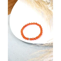 Fabrique de Styles Bracelet cornaline perles rondes 6mm* Bijoux Fantaisie