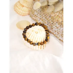 Fabrique de Styles Bracelet œil de tigre perles rondes 8mm* Bijoux Fantaisie