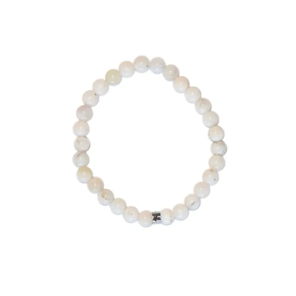 Fabrique de Styles Bracelet pierre de lune perles rondes 6mm* Bijoux Fantaisie