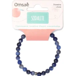 Fabrique de Styles Bracelet sodalite perles rondes 6mm* Bijoux Fantaisie