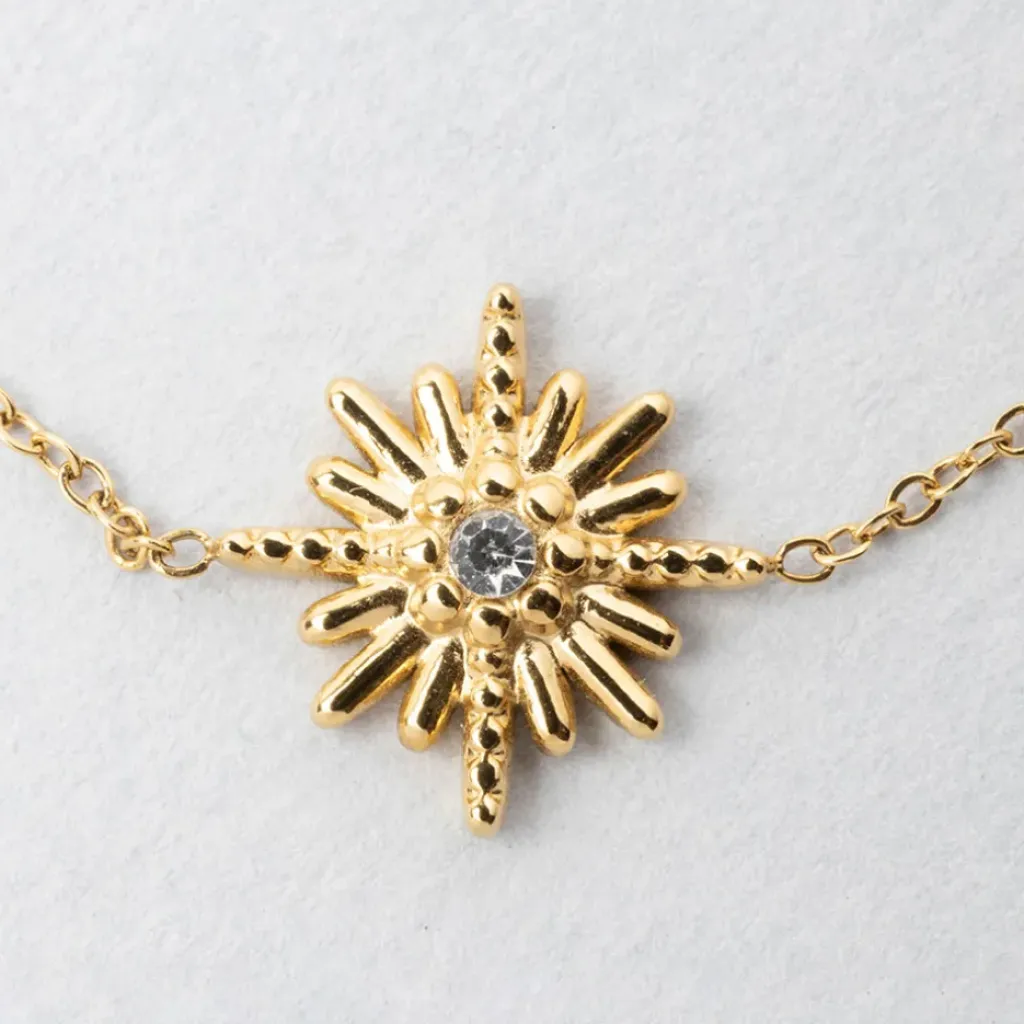 Fabrique de Styles Bracelet soleil l15+5cm acier inoxydable+strass* Bijoux Fantaisie