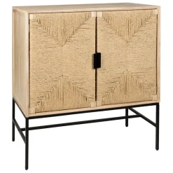 Fabrique de Styles Buffet 2 portes en naturel et noir h90cm - Kenda* Buffets Et Vitrines