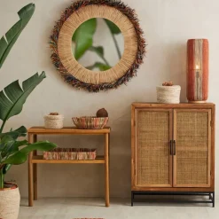 Fabrique de Styles Buffet bas en sapin et bambou L80cm - Tamba* Buffets Et Vitrines