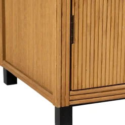 Fabrique de Styles Cabinet 2 portes en bambou et sapin 80x40xh99.5cm - Saori* Buffets Et Vitrines