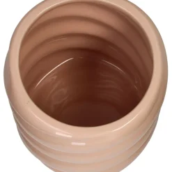 Fabrique de Styles Cache-pot torsadé en grès rose d14cm* Cache-pots Et Supports