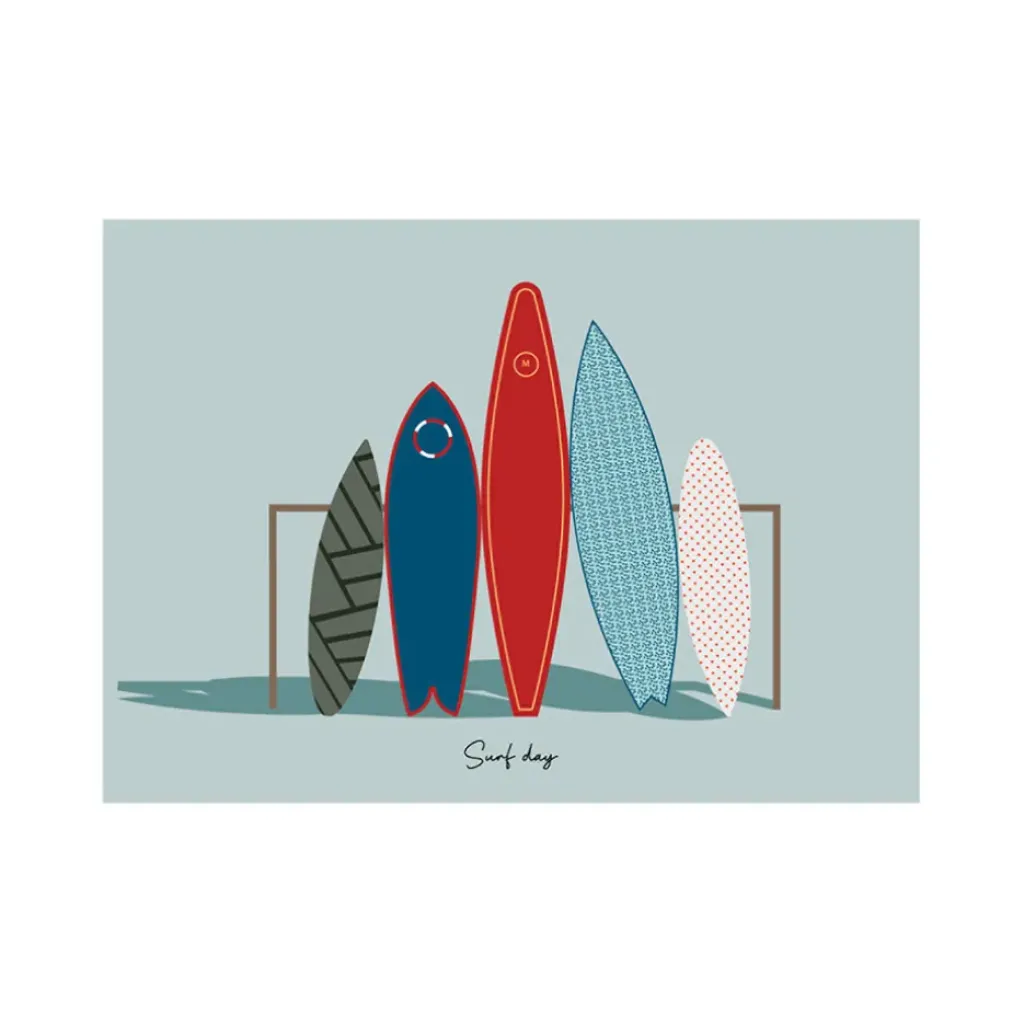 Fabrique de Styles Cadre image surf day 50x70cm lario chene* Cadres Déco Et Affiches