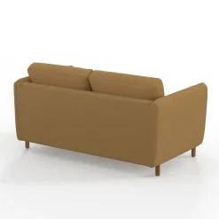 Fabrique de Styles Canapé convertible 2 places Gustave - Tissu Texturé - Crown Moutarde* Canapés Convertibles