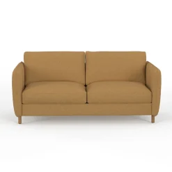 Fabrique de Styles Canapé convertible 2 places Gustave - Tissu Texturé - Crown Moutarde* Canapés Convertibles