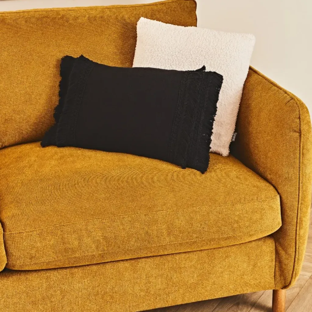 Fabrique de Styles Canapé convertible 2 places Gustave - Tissu Texturé - Crown Moutarde* Canapés Convertibles