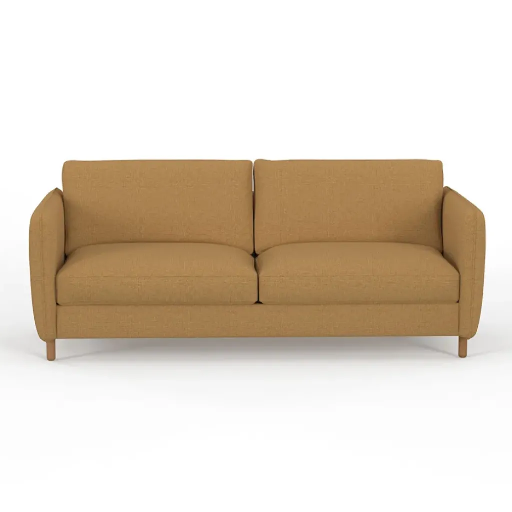 Fabrique de Styles Canapé convertible 2 places Gustave - Tissu Texturé - Crown Moutarde* Canapés Convertibles